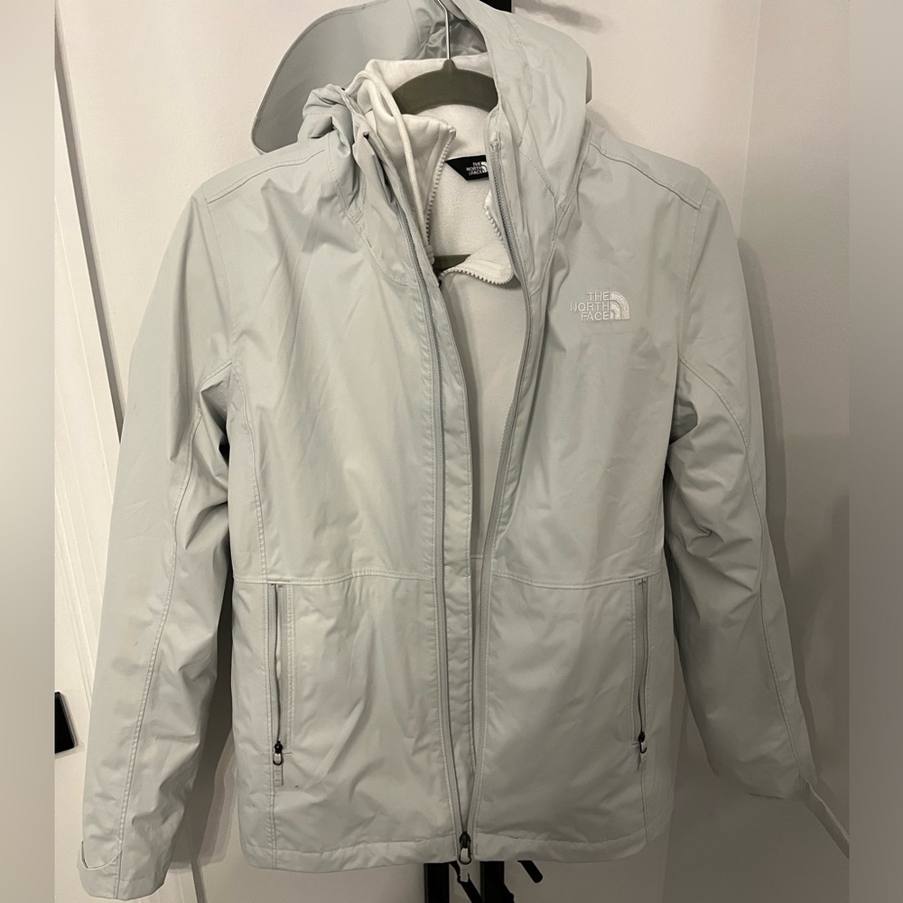 The North Face shell jacket with removable fleece insert size SMALL